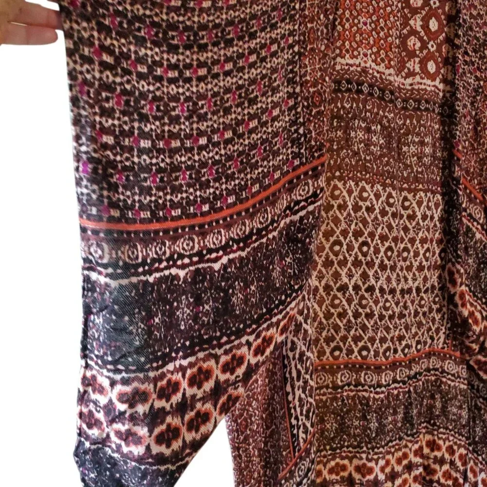SAACHI Long Wrap Beach Cover UP with‎ Kimono Sleeves
